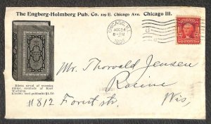 USA 319 STAMP ENGBERG HOLMBERG PUBLISHER CHICAGO ILLINOIS ADVERTISING COVER 1906