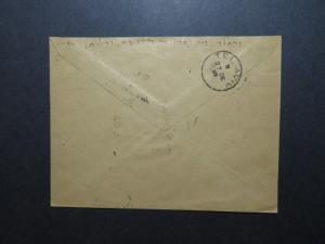 Palestine 1937 Cover Jerusalem to Tel-Aviv / Top Cut Open - Z11394