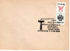 Poland 1969 cover with Sc 1662