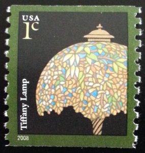 2008 1c Tiffany Lamp, Coil WA Scott 3758a Mint F/VF NH