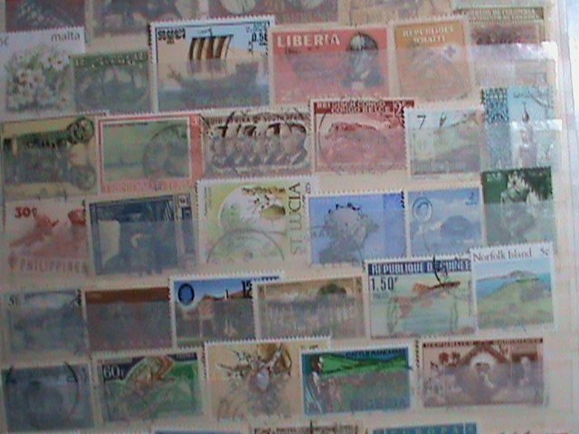 WORLDWIDE COLLECTION - 64 DIFFERENT- PICTORIAL USED STAMPS VF-HIGH CAT. VALUE.