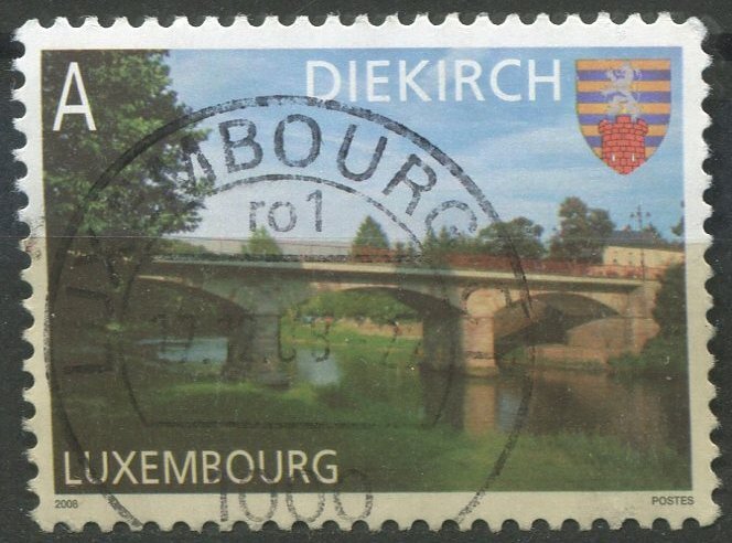 Luxembourg Sc#1236 Used, A (50c) multi, Tourism 2008: Landmarks (2008)