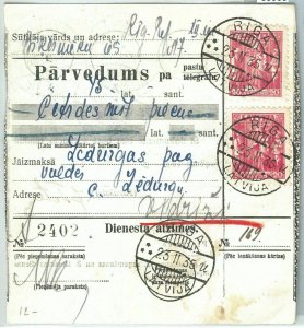 68983 - LATVIA - POSTAL HISTORY - MONEY ORDER: Riga 1935-