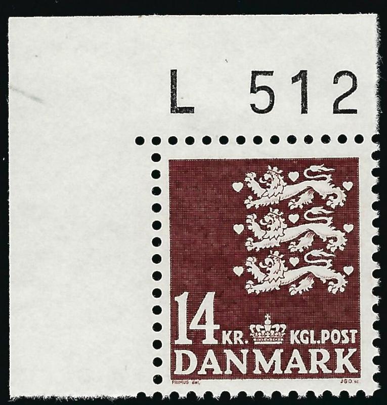 Denmark #650 Mint F-VF w/plate #...Chance to bid on a real Bargain!