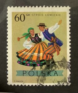 Poland 1969 Scott 1686 used - 60g,  Regional Costumes, Lowicz, Lodz