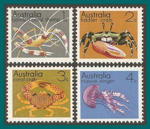 Australia 1973 Marine Life, MNH #554-557,SG545-SG548