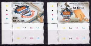 St.Kitts 1998 Sc#453/454 University Anniversary/Coats of Arms Set (2) MNH