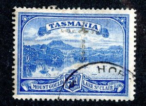 1899 Tasmania Sc.# 92 used perfin cv $12.50 (210 BCXX )