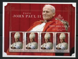 CLOSE-OUT SPECIAL MICRONESIA POPE JOHN PAUL II MINT S/S NH