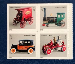 Usa scott#3626-3629 2002 Toy Cars block MNH