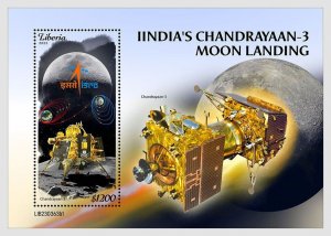 LIBERIA 2023 MNH India's Chandrayaan-3 moon landing #363b1