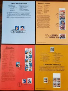 US 1993 USPS First Day Issue Souvenir Stamp Pages Lot of 35 (93-01 to 93-35) 