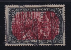 Germany Sc. #65e (1900) 5m slate & carmine Type I Retouched VF Used w/Cert