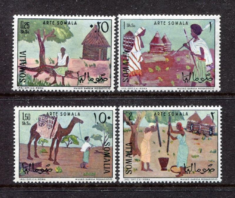 Somalia 295-298, MNH, Paintings Woman sitting on crocodile 1966. x27903