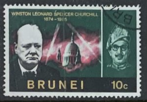 BRUNEI 1966 CHURCHILL 10cents   SG137 FINE USED