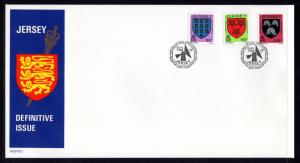 Jersey 383-386 Coat of Arms U/A FDC