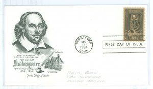 US 1250 1964 William Shakespeare, pencil address