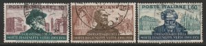 Italy 1951 Sc 594-6 set used