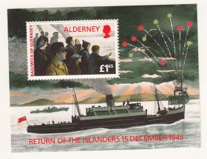 Alderney 1995  Islanders Return NHM Miniature Sheet  superb Unmounted mint