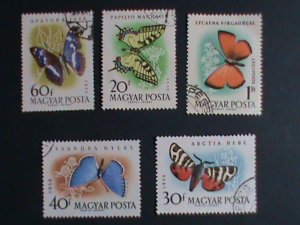 HUNGARY STAMP- COLORFUL BEAUTIFUL LOVELY BUTTERFLY JUMBO LARGE CTO STAMPS-VF