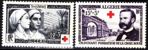 ALGERIA 1954 Red Cross. Nurses and Dunant. Complete set, MNH