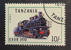 Tanzania 1991 Scott 800 CTO - 10sh,   Locomotive USSR , 1930