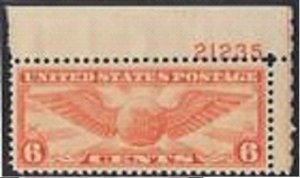 US Airmail Stamp c19, MNH With Plate #21235