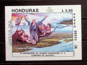 HONDURAS Sc C844 NH SOUVENIR SHEET OF 1992 - DISCOVERY OF AMERICA