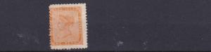 PRINCE EDWARD IS 1862 - 69  S G 9  1D YELLOW ORANGE MH HAS CREASE & SMALL THIN