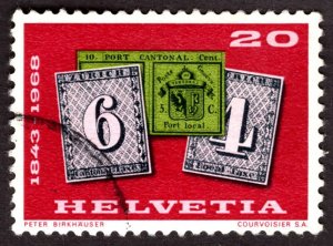 1968, Switzerland, 20c, Used, Sc 492