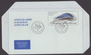 FINLAND-1986 AIRMAIL AEROG. POSTAGE PAID WITH 50 YEARS OF PHILATELIC SERV.CANCL.