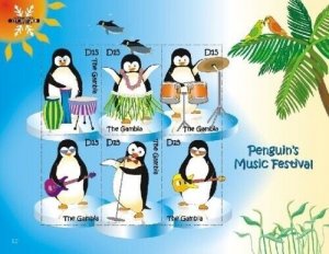 Gambia 2007 - Penguins - Sheet of 6 stamps - Scott #3061 - MNH