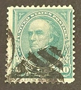 Scott#: 258 - Daniel Webster 10c 1894 used single stamp CV=$22.50 - Lot 2