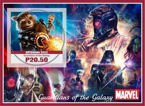 Stamps.Cinema. Marvel 2022 year  6 sheets perforated