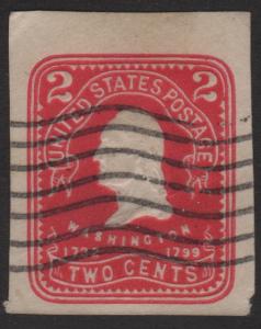 SC#U385 2¢ Washington Cut Square (1903) Used