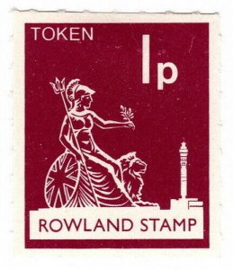 (I.B) Cinderella Collection : Rowland School Stamp 1p