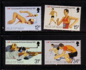 Isle of Man Sc 297-0 1986 Games stamp set mint NH