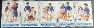ASCENSION ISLAND # 425-MINT NEVER/HINGED--STRIP OF 5--1987