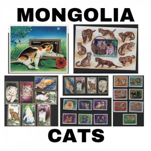 Thematic Stamps - Mongolia - Cats - Choose from dropdown menu