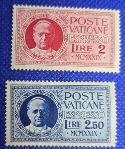 Vatican City Special Delivery E-1 & 2 MH SCV $33.50