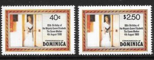 Dominica 1980 QUEEN MOTHER 80th.BIRTHDAY set (2v) Perforated Mint (NH)