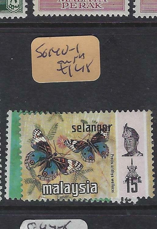 MALAYA  SELANGOR  (PP2901B)  BUTTERFLY  SG 140-1   MNH