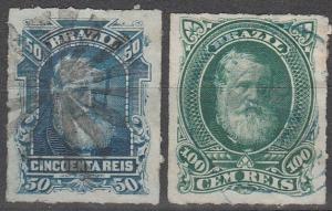 Brazil #70, 72   F-VF Used  CV $3.50  (A10047)