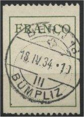 SWITZERLAND, FRANCO STAMP 1927 #3, VFU!	