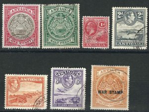 Antigua 7 Different Used VF 1916-18 SCV $12.30