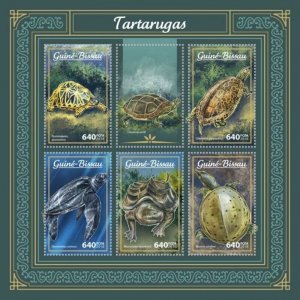 Guinea-Bissau - 2018 Turtles & Tortoises - 5 Stamp Sheet - GB18004a