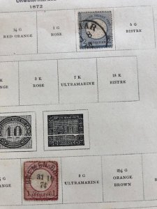 Germany 3 early Album Pages w/stamps