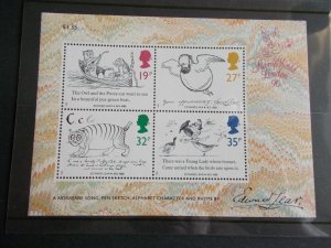 GB QEII 1988 Edward Lear Centenary Miniature Sheet Royal Mail Price £1.35 M/N/H