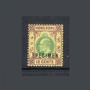 China Hong Kong 1903 KEVII SPECIMEN SG 65 MH