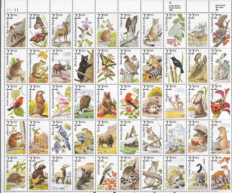 U.S. Full Sheet Sc.# 2286-35 State Wildlife L14